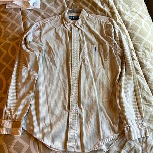 Ralph Lauren yellow/blue striped button down